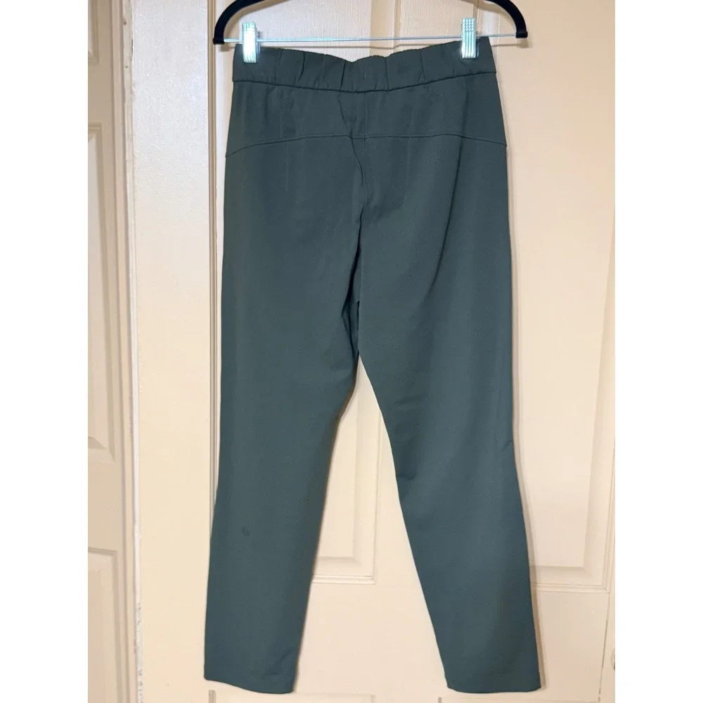 Lululemon On The Fly 7/8 Pant Luxtreme Dark Olive Green Drawstring Trousers